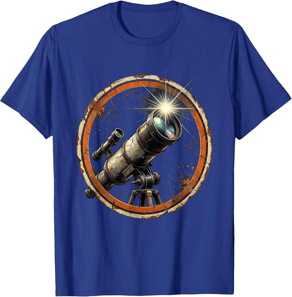 Telescope New Star Discovery Astronomy Art T-Shirt - Royal Blue
