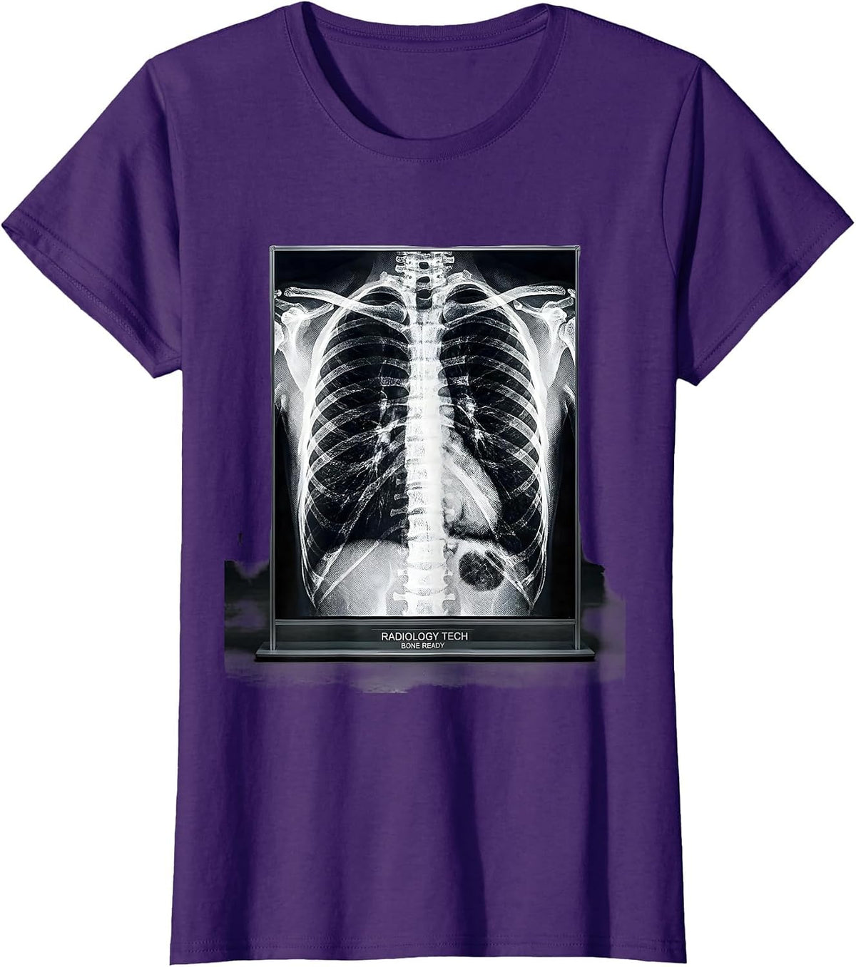 Women's Radiology Tech Bone Ready Funny Radiologic Technologist T-Shirt - Purple