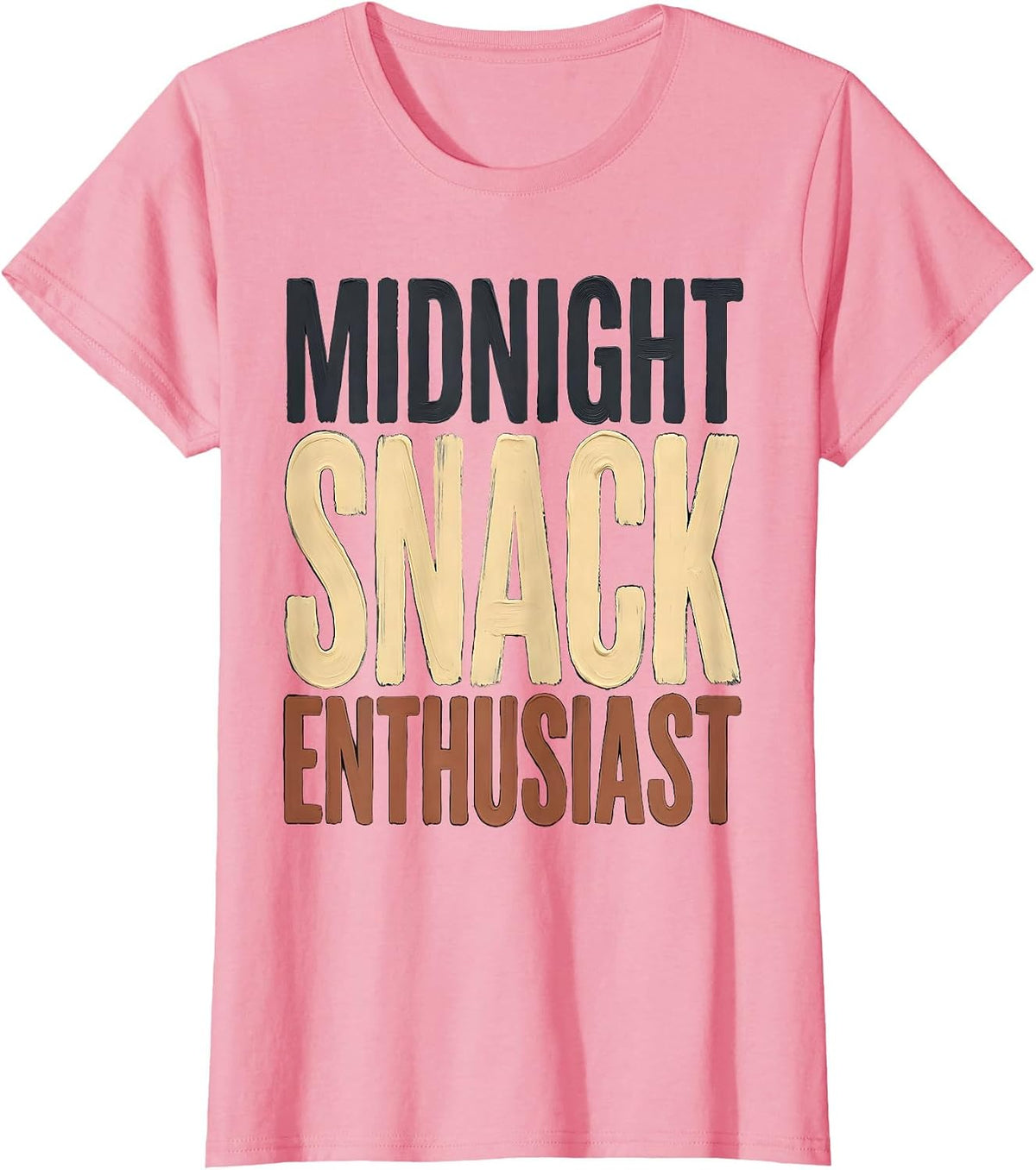 Women's Midnight Snack Enthusiast Raccoon Design T-Shirt - Pink