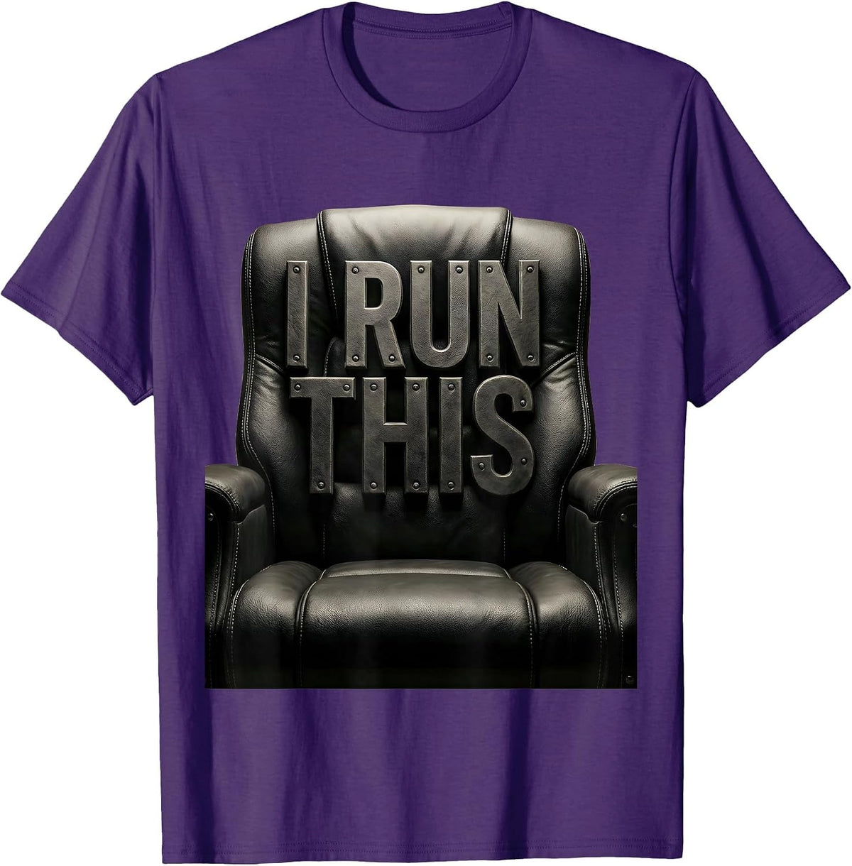 Men's I Run This Bold Boss Graphic Design T-Shirt - Purple