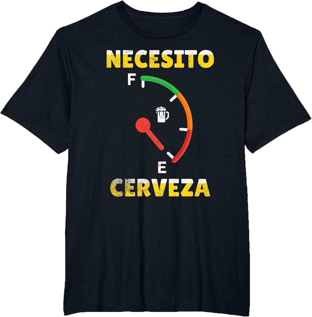 I Need Beer Necesito Cerveza in Spanish Funny Cinco De Mayo T-Shirt - Black
