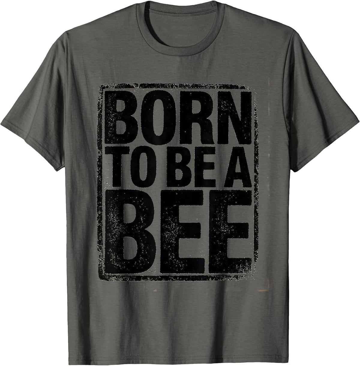 Men's Born to Be a Bee Honeybee Nature Design T-Shirt - Asphalt Grey
