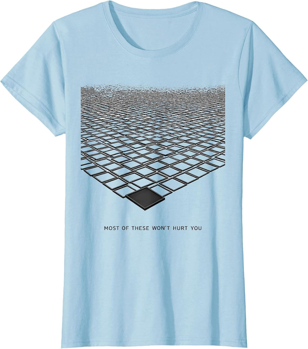 Women's Most Of These Won't Hurt You Funny Science Teacher Chemistry T-Shirt - Baby Blue
