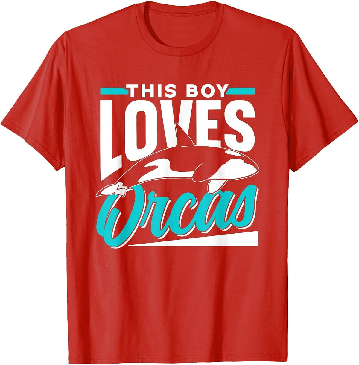This Boy Loves Orcas Sea Protect Whale Orca T-Shirt - Red
