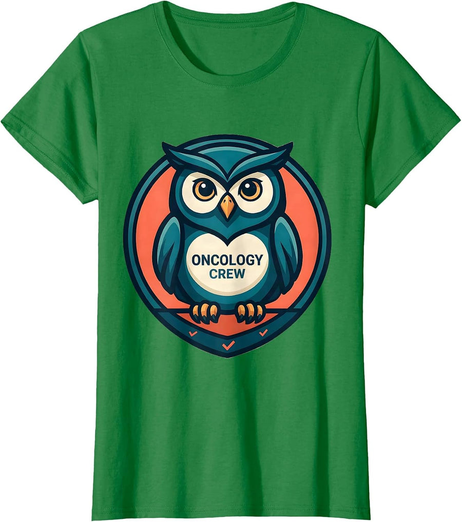 Women's Oncology Crew Healthcare Worker Specialty Pride Mascot Logo T-Shirt - Kelly Green