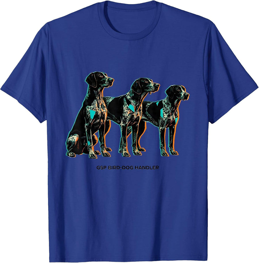 GSP Bird-Dog Handler Funny German Shorthaired Pointer Dog T-Shirt - Royal Blue