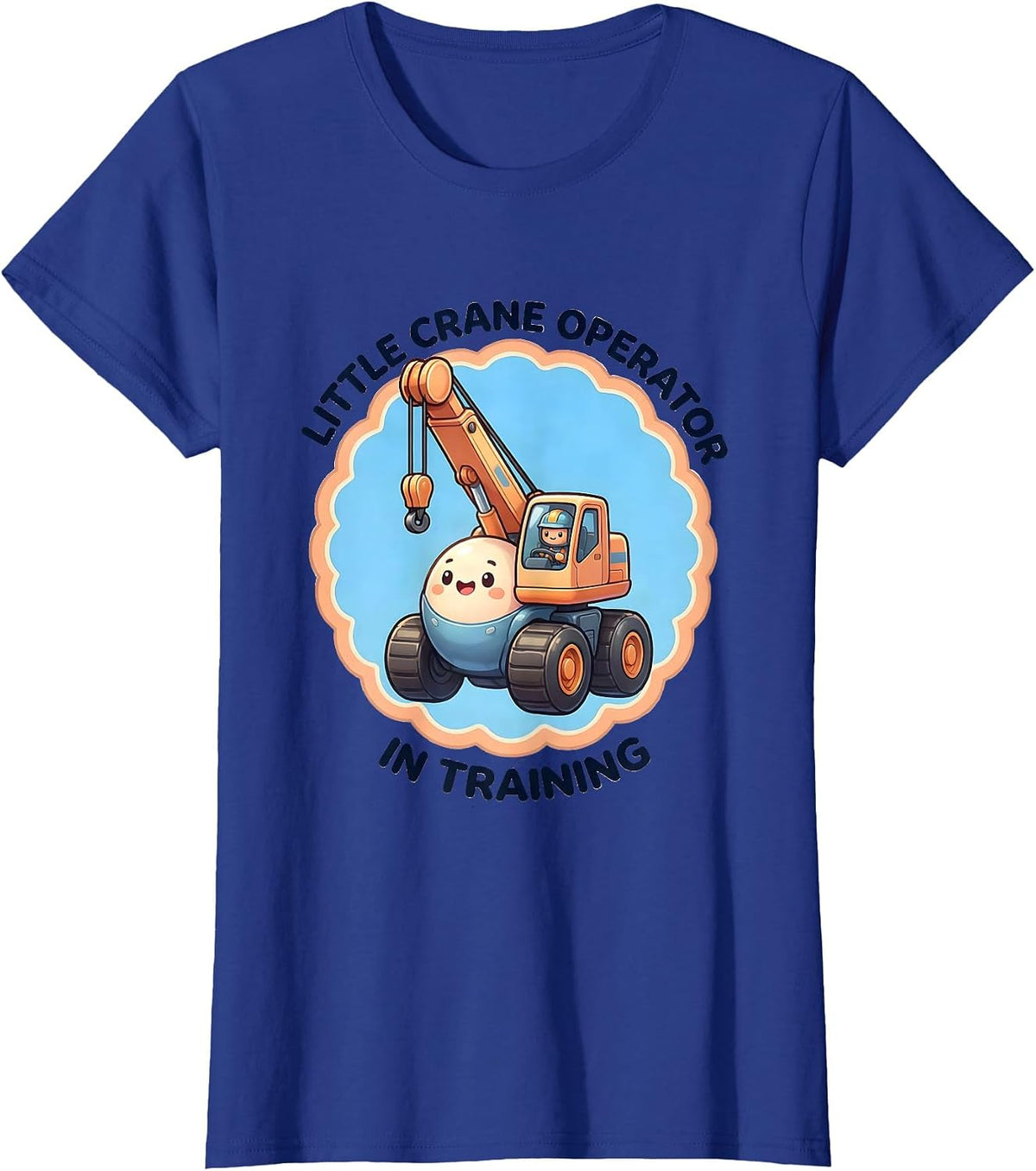 Women's Little Crane Operator In Training Cute Kawaii Toddler Gift T-Shirt - Royal Blue