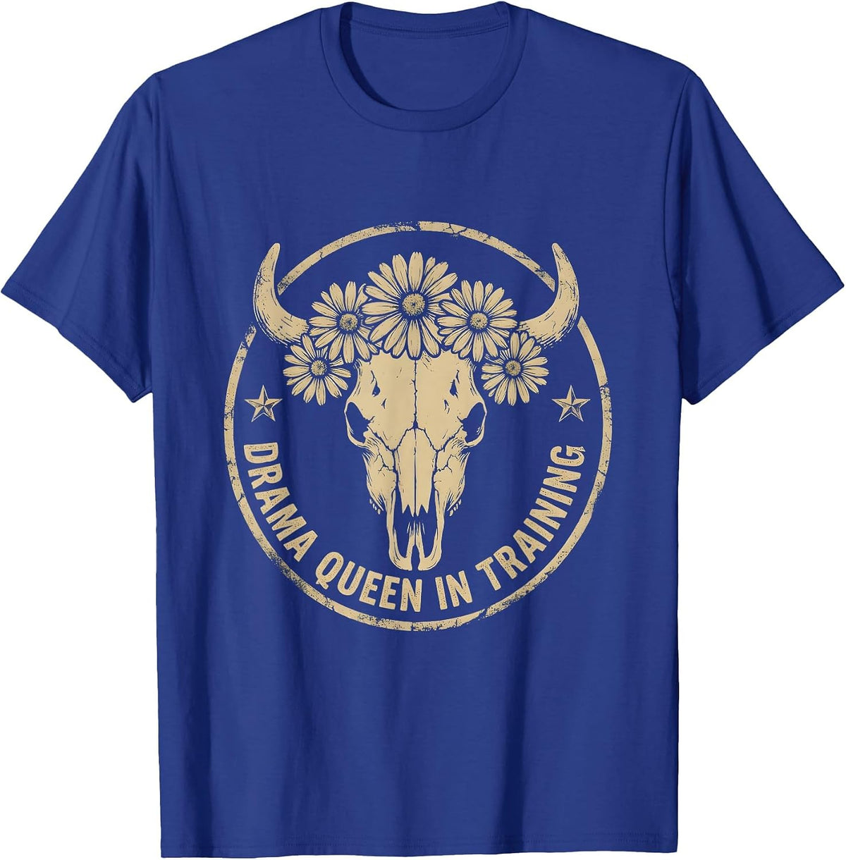 Drama Queen In Training Preschool Girl Design T-Shirt - Royal Blue