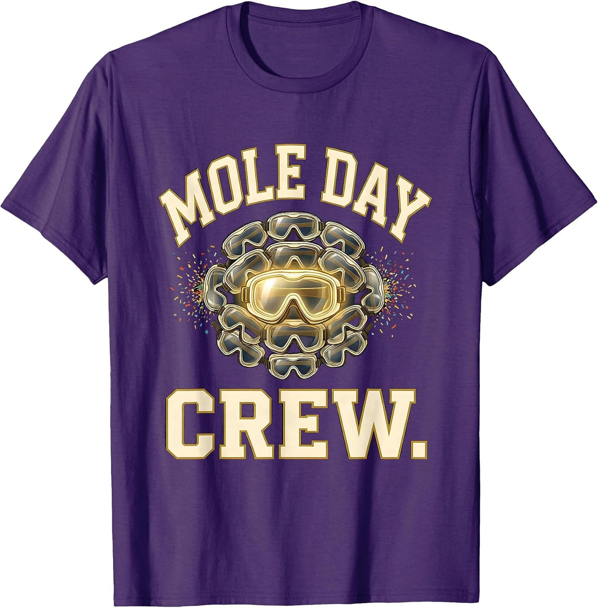Mole Day Crew Chemistry Student Science Humor T-Shirt - Purple