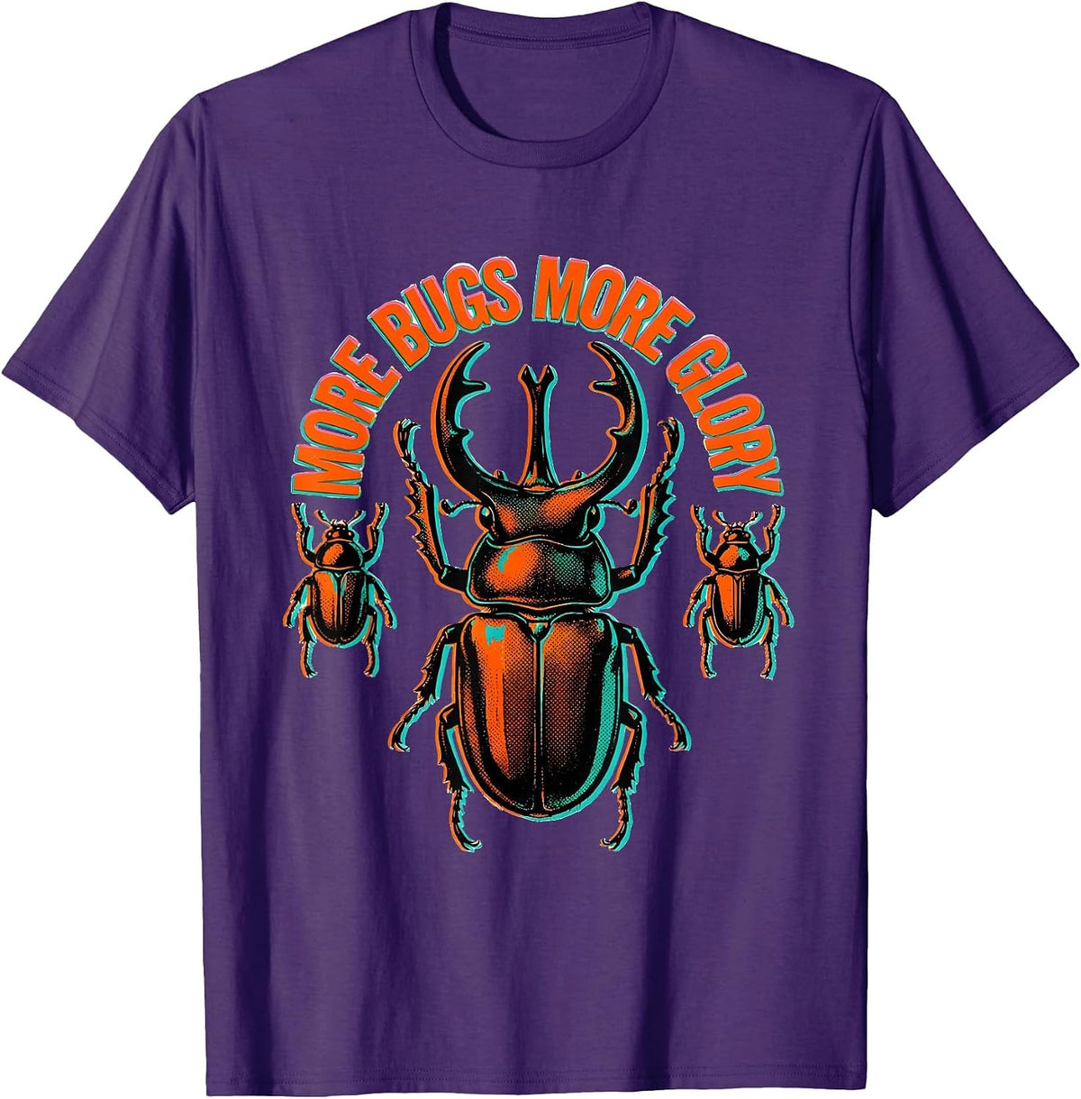 More Bugs More Glory Coding Developer Design T-Shirt - Purple