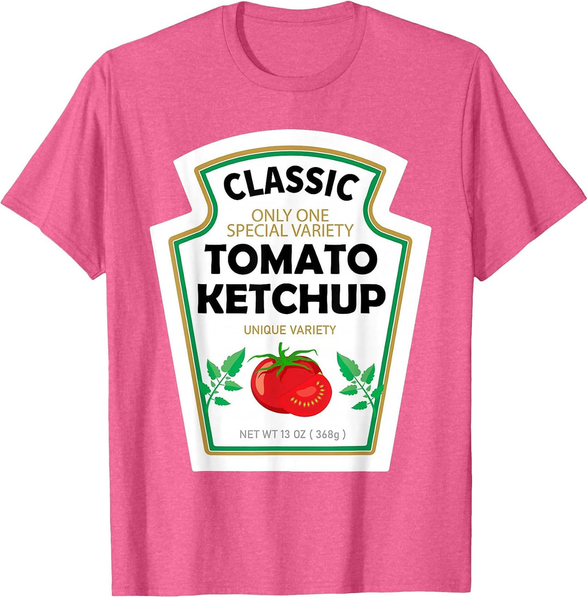 Red Ketchup DIY Costume Matching Couples Groups Halloween T-Shirt - Pink Heather