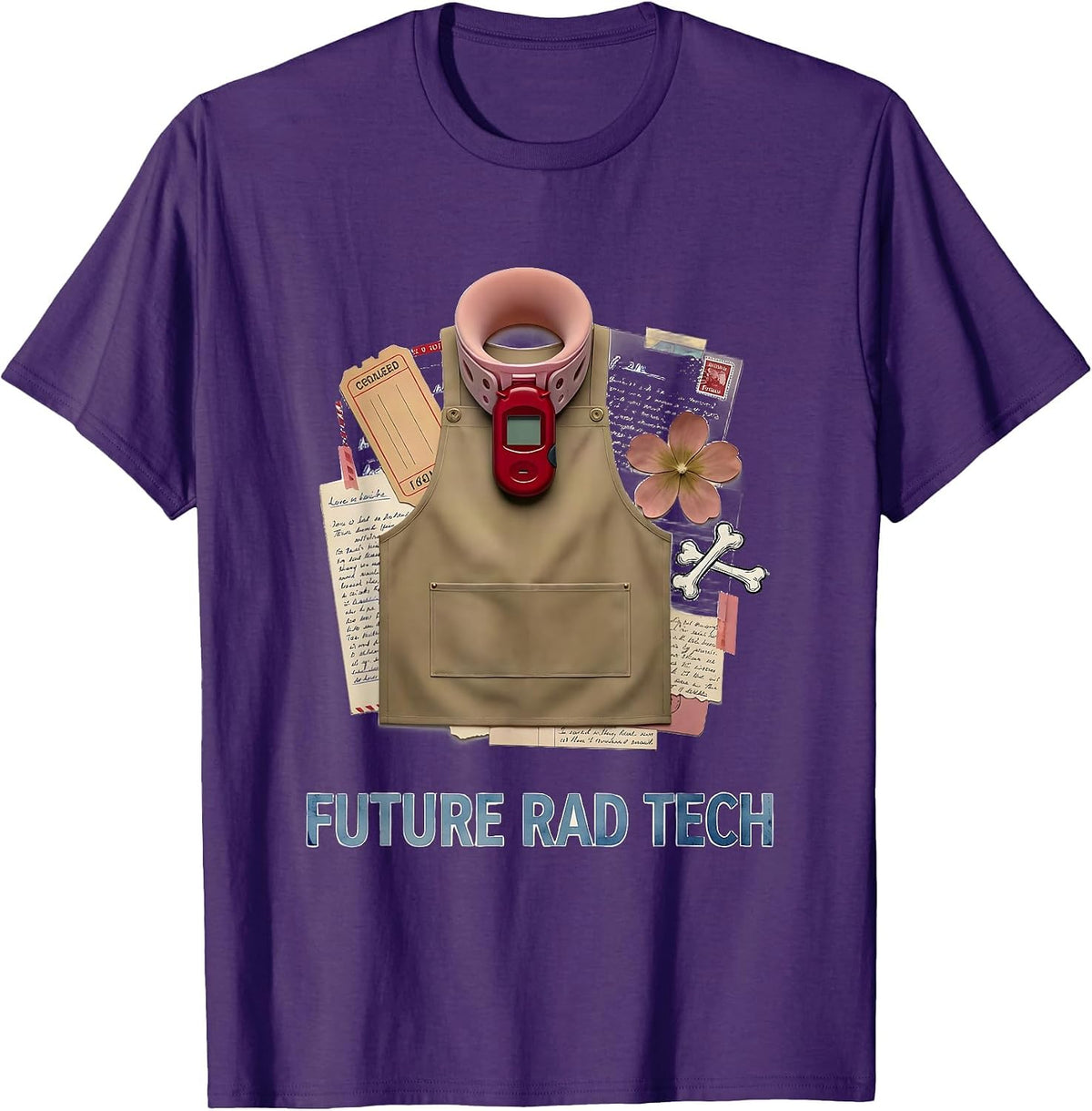 Men's Future Rad Tech Funny Radiologic Technologist X-Ray Tech T-Shirt - Purple