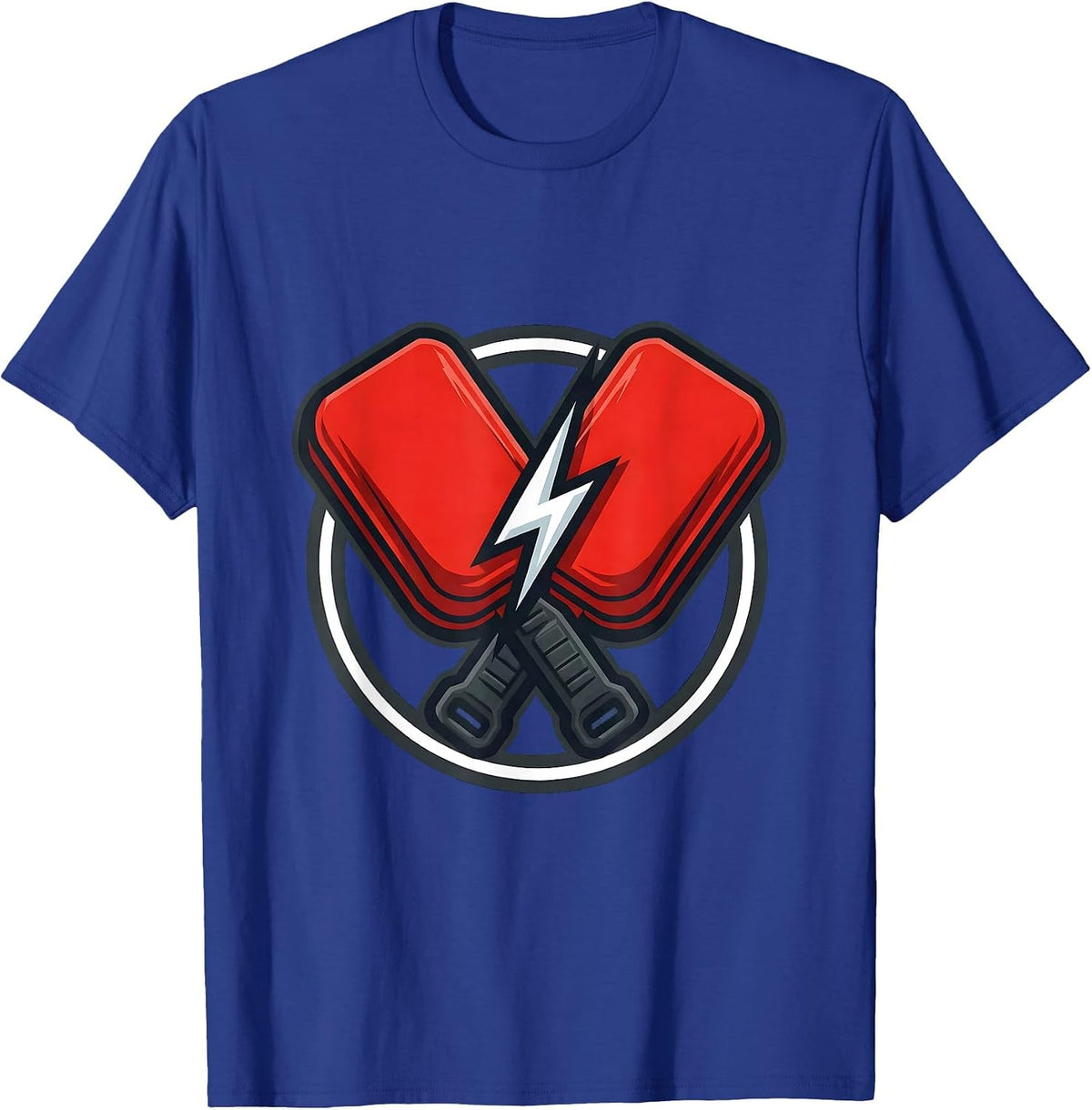 Men's EMT Defibrillator Paddles Electric Arc Graphic T-Shirt - Royal Blue
