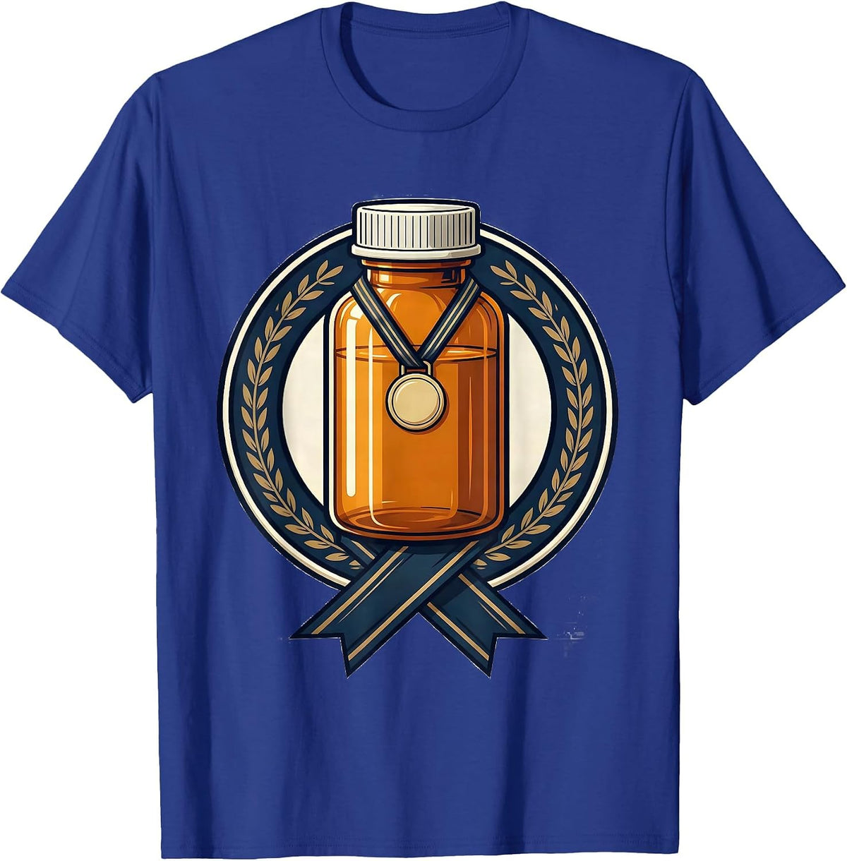 Pharmacy Tech Prescription Vial Humor Sports T-Shirt - Royal Blue