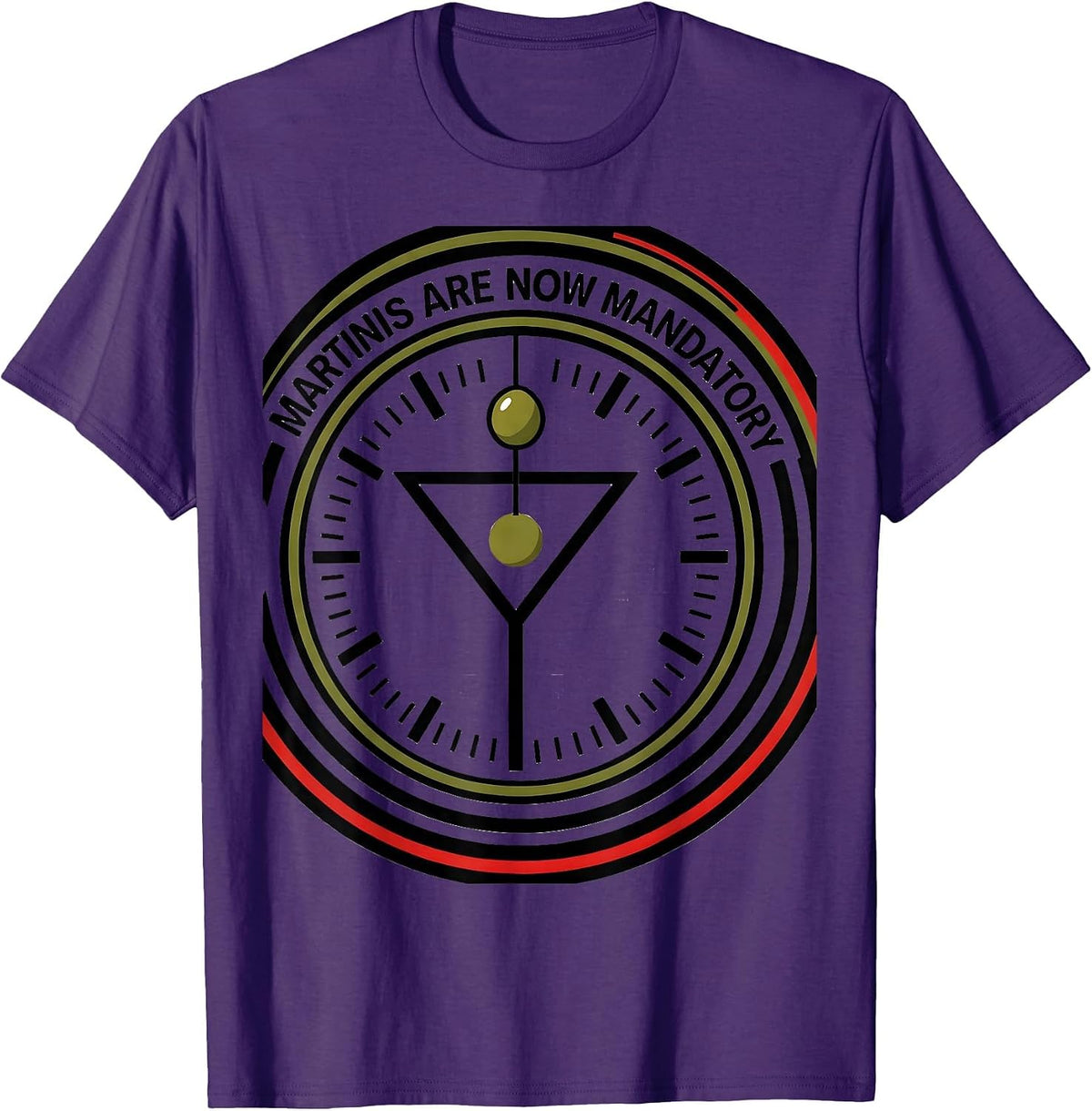 Martinis Are Now Mandatory Funny Cocktail Lover Humor T-Shirt - Purple