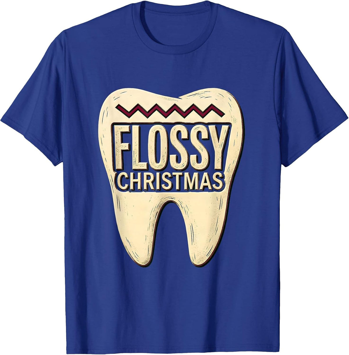 Flossy Christmas Funny Dental Christmas Dentist Dental T-Shirt - Royal Blue