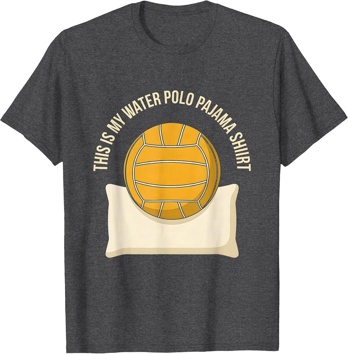 This Is My Water Polo Pajama Shirt Youth Sport Gift T-Shirt - Dark Heather Grey