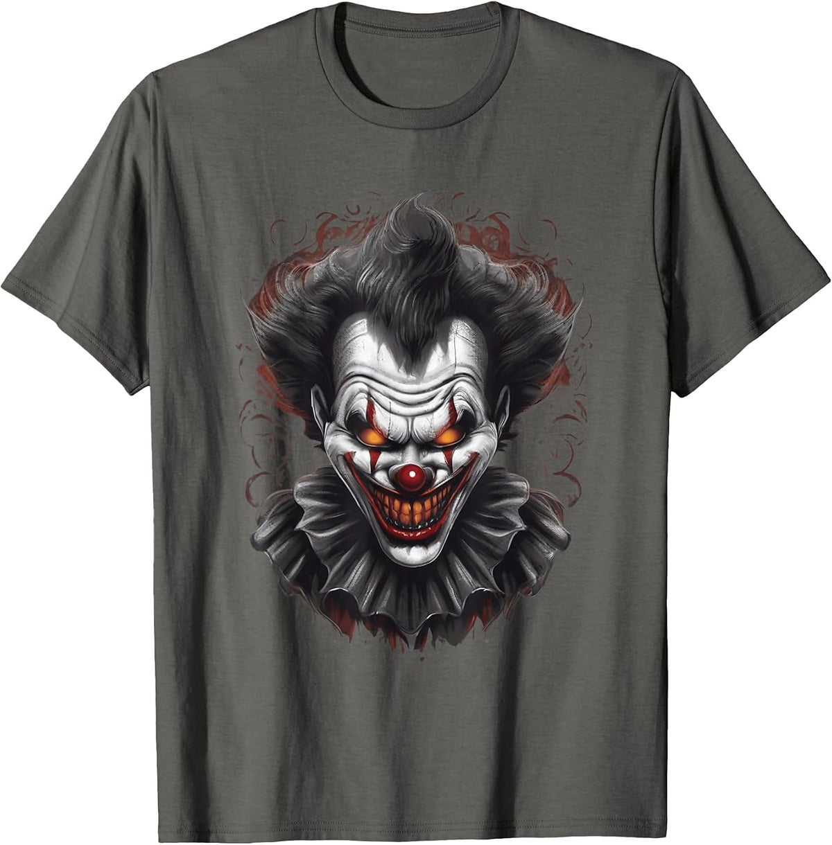 Halloween Scary Evil Clown Horror T-Shirt - Asphalt Grey