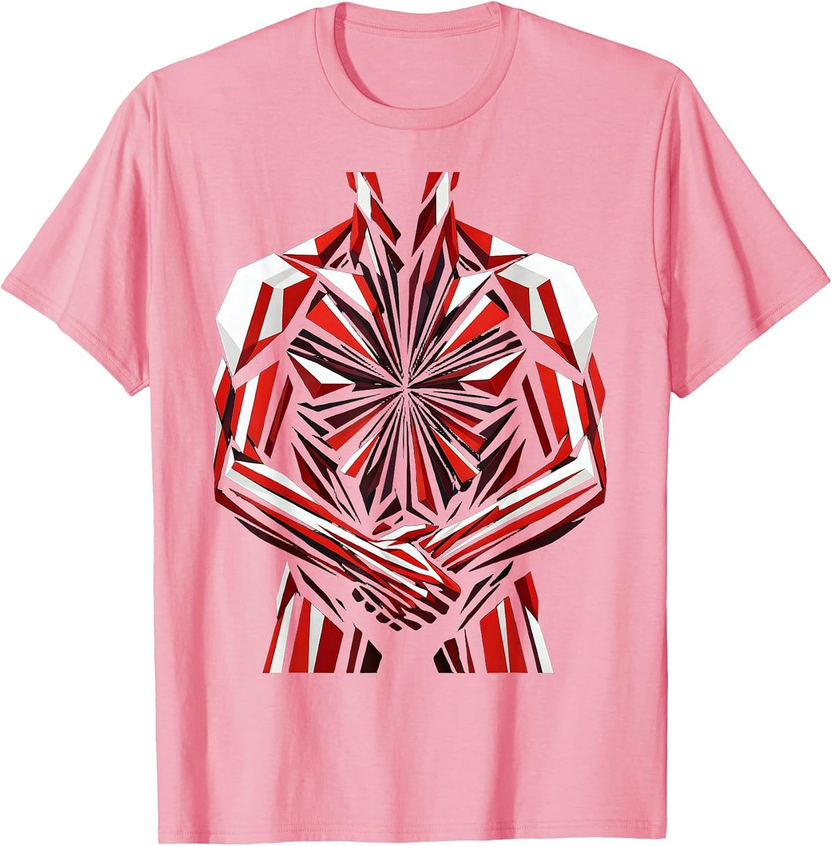 Rugby Forwards Pack Binding Dark Illustration T-Shirt - Pink