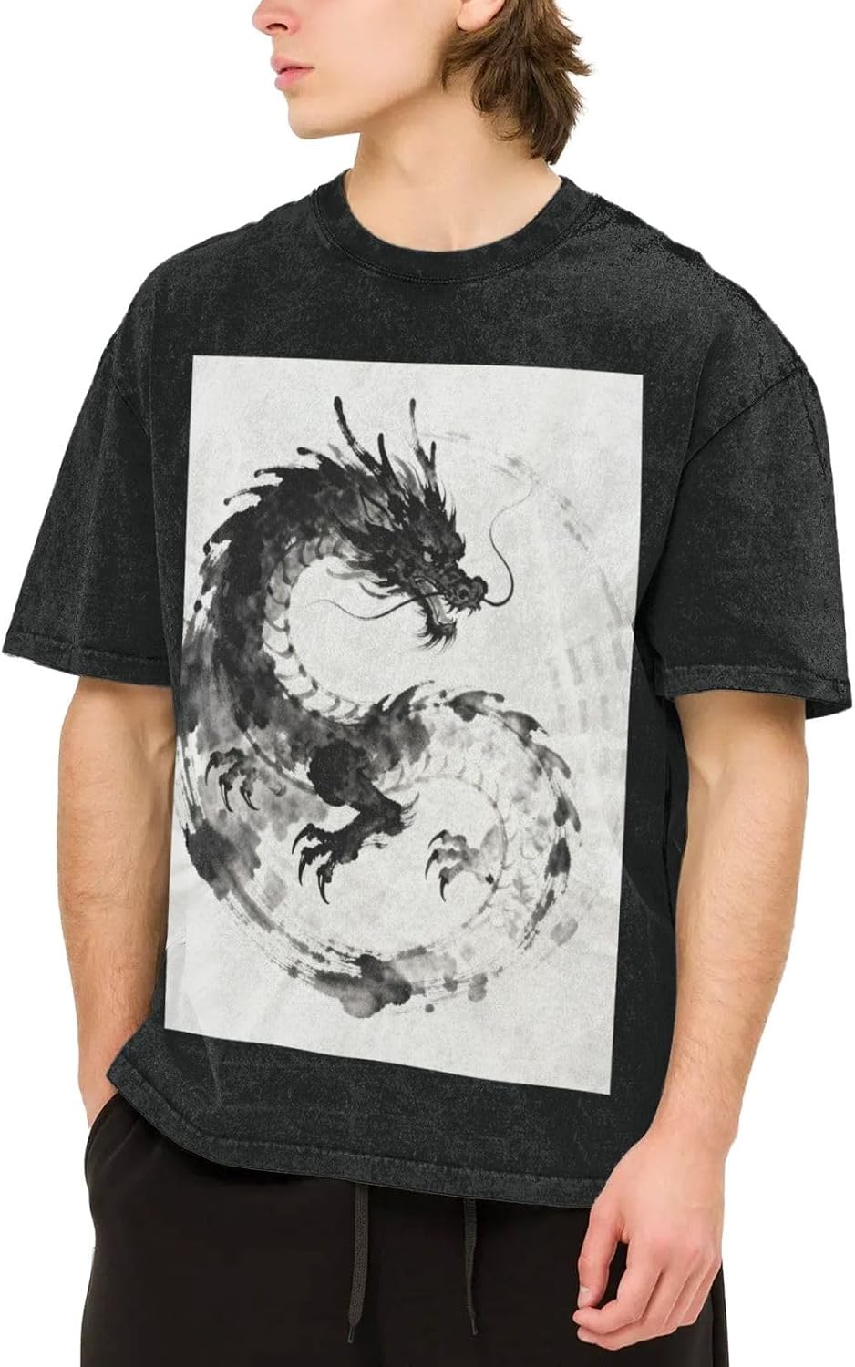 Unisex Basic Washed Cotton T-Shirt - Pattern (237)