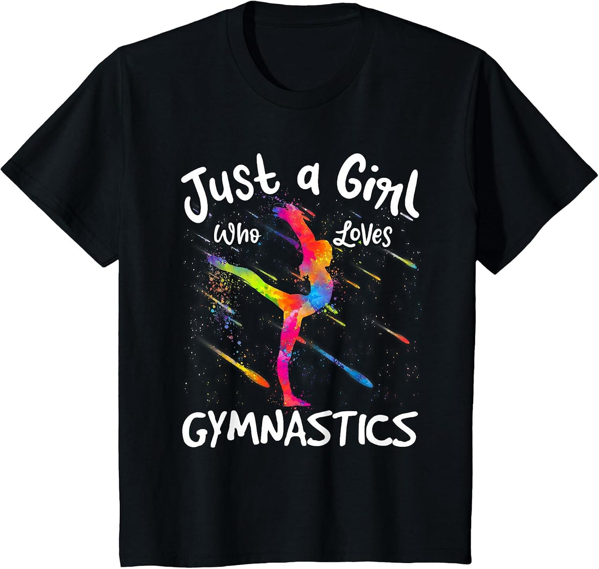 Just A Girl Who Loves Gymnastics Sport T-Shirt - Black