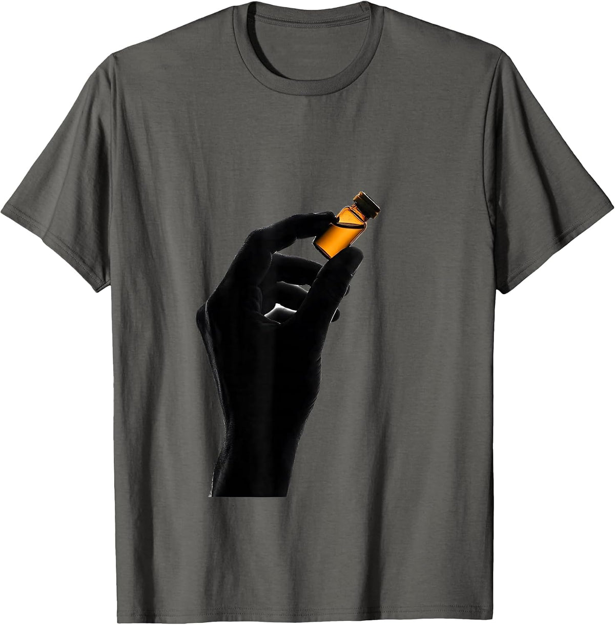 Men's Amber Vial Minimalist Pharmacy Tech Squad Appreciation T-Shirt - Asphalt Grey