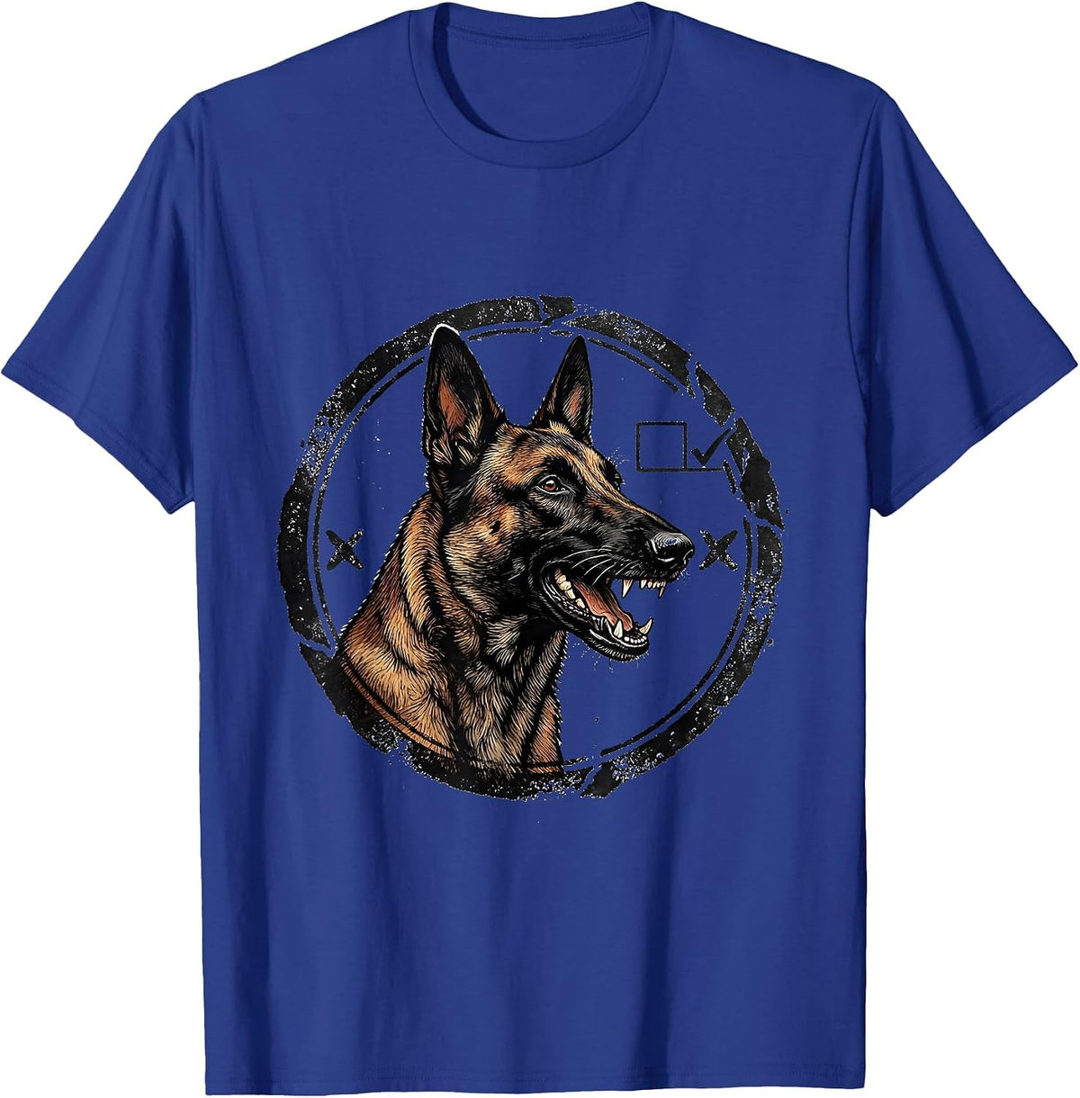 Men's Belgian Malinois Stamp Dog Owner Breed Pride T-Shirt - Royal Blue
