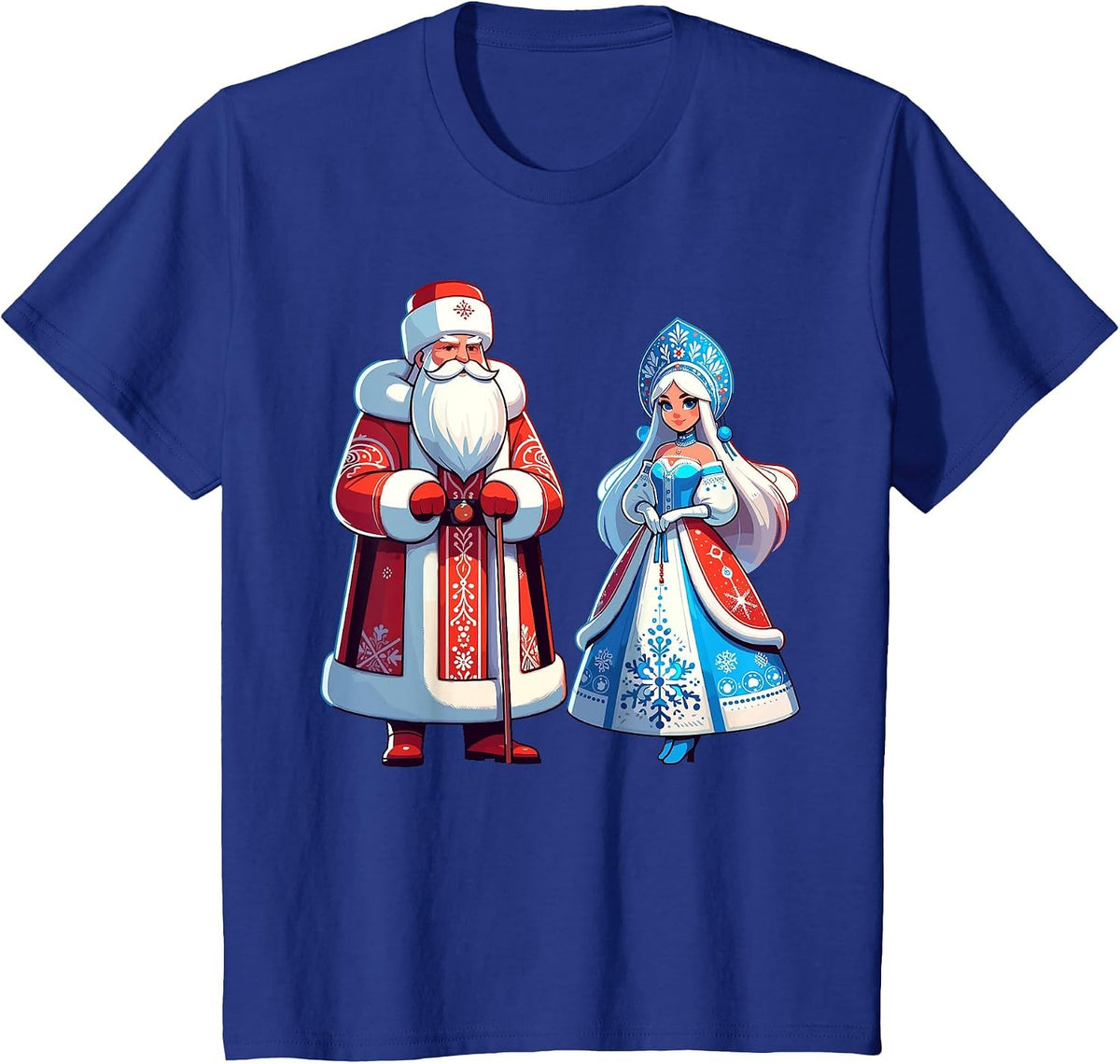 Ded Moroz Snegurochka Russia Russian Santa Claus Russian T-Shirt - Royal Blue