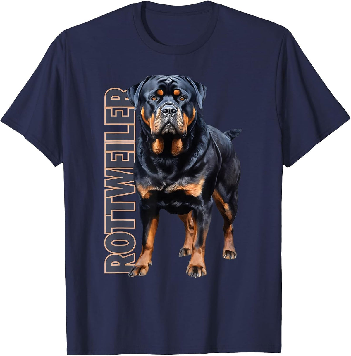 Rottweiler Watercolor T-Shirt - Navy Blue