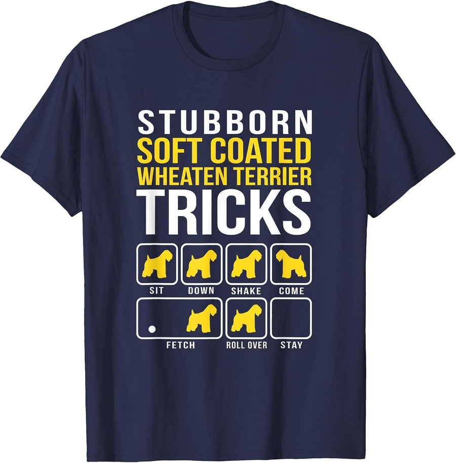 Stubborn Soft Coated Wheaten Terrier Tricks T-Shirt - Navy Blue