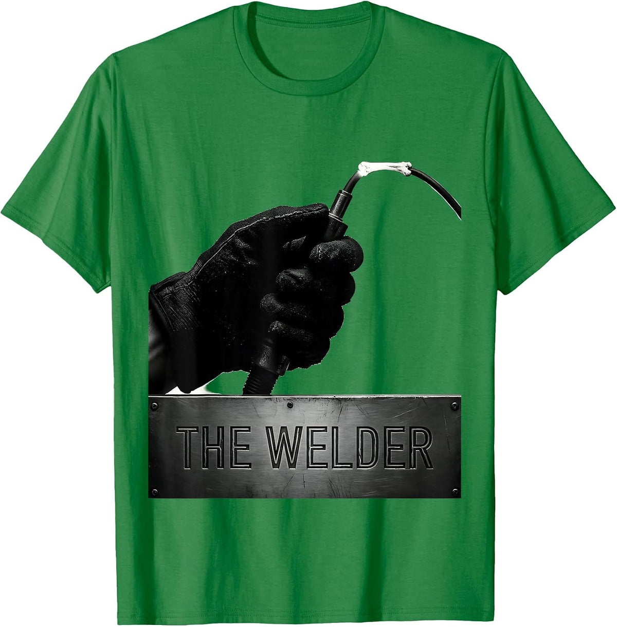 Men's THE WELDER Funny Welder Metal Worker Trade Humor Gift T-Shirt - Kelly Green