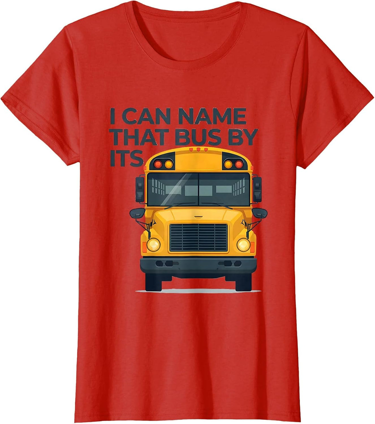 I Can Name That Bus By Its Funny School Bus Driver Halloween T-Shirt - Red