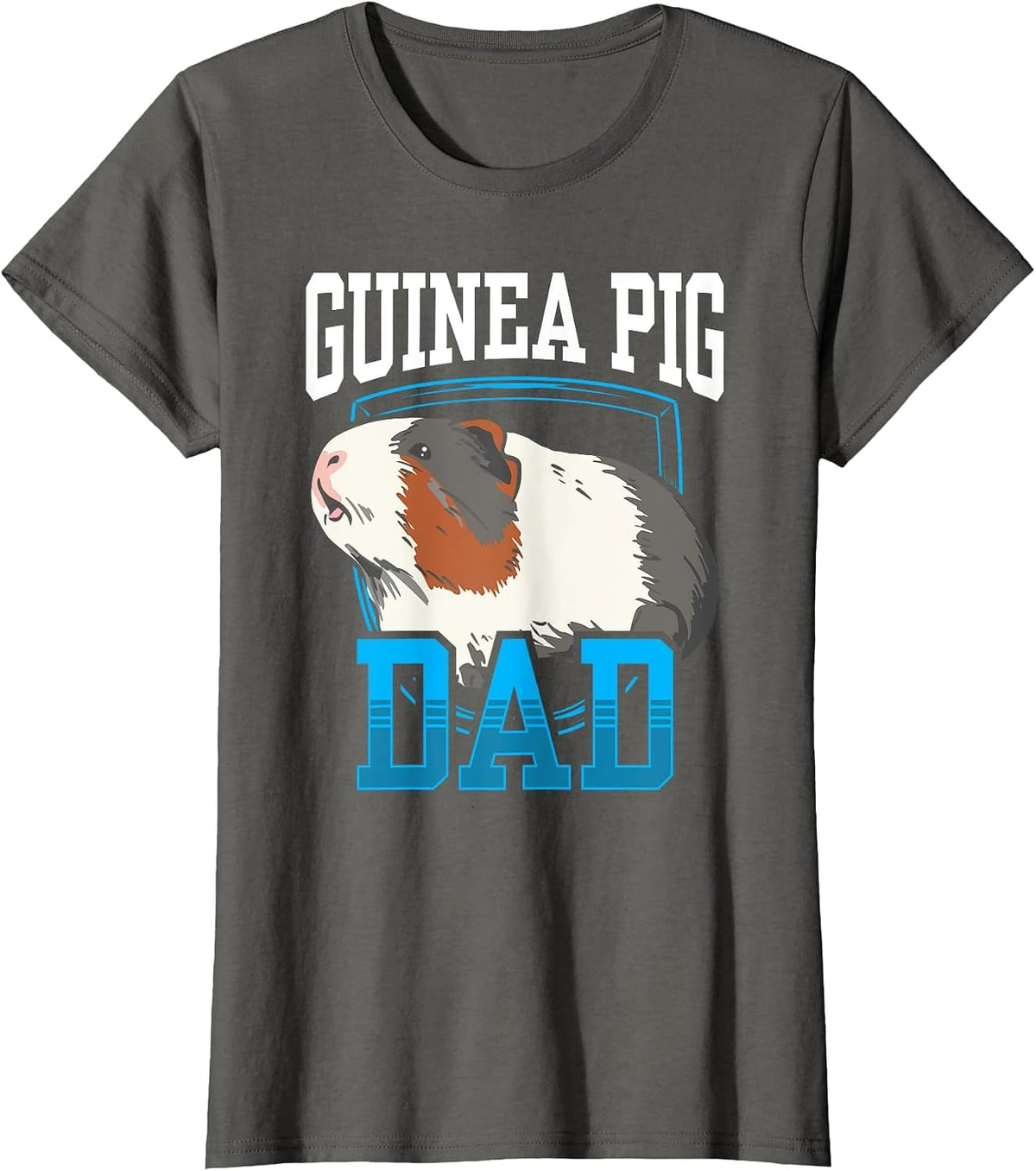 Guinea Pig Dad Pet Lover Animal Cute T-Shirt - Asphalt Grey