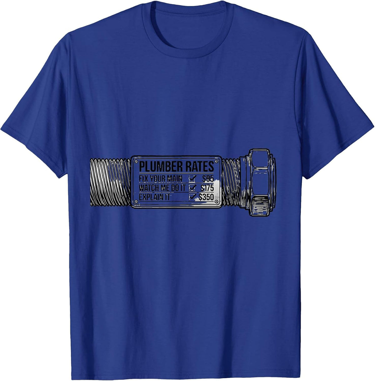Men's Fix Your Main $95 — Watch Me Do It $175 — Explain It $350 T-Shirt - Royal Blue