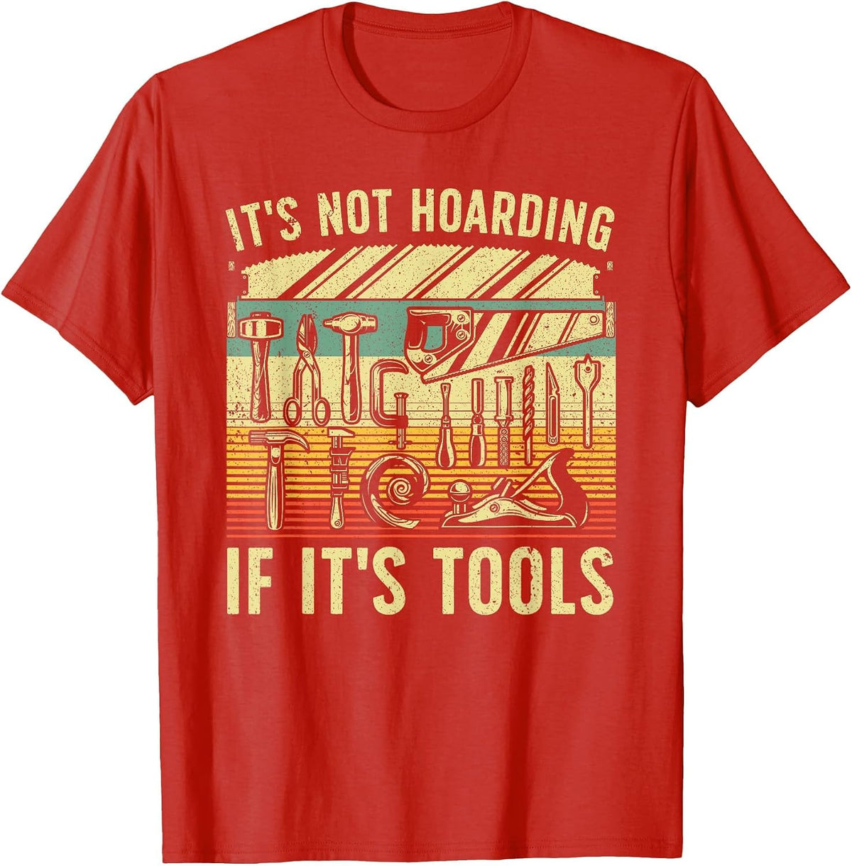 Funny Woodworker Art for Men Carpenter Wood Working Tools T-Shirt - Red