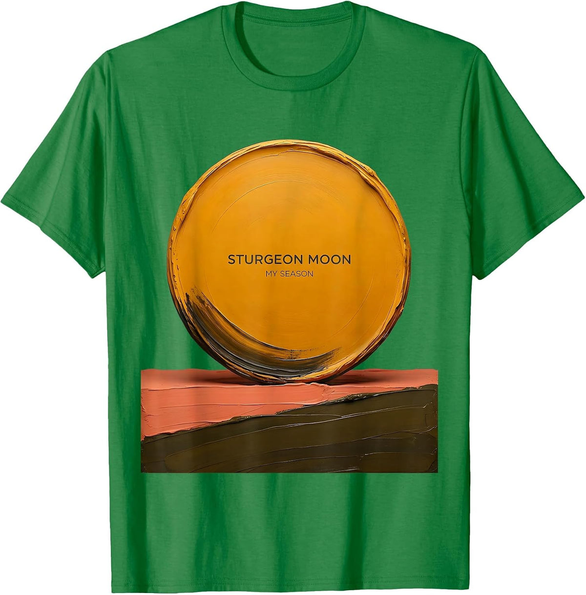 Men's Sturgeon Moon, My Season Boho Celestial Astronomy Graphic T-Shirt - Kelly Green