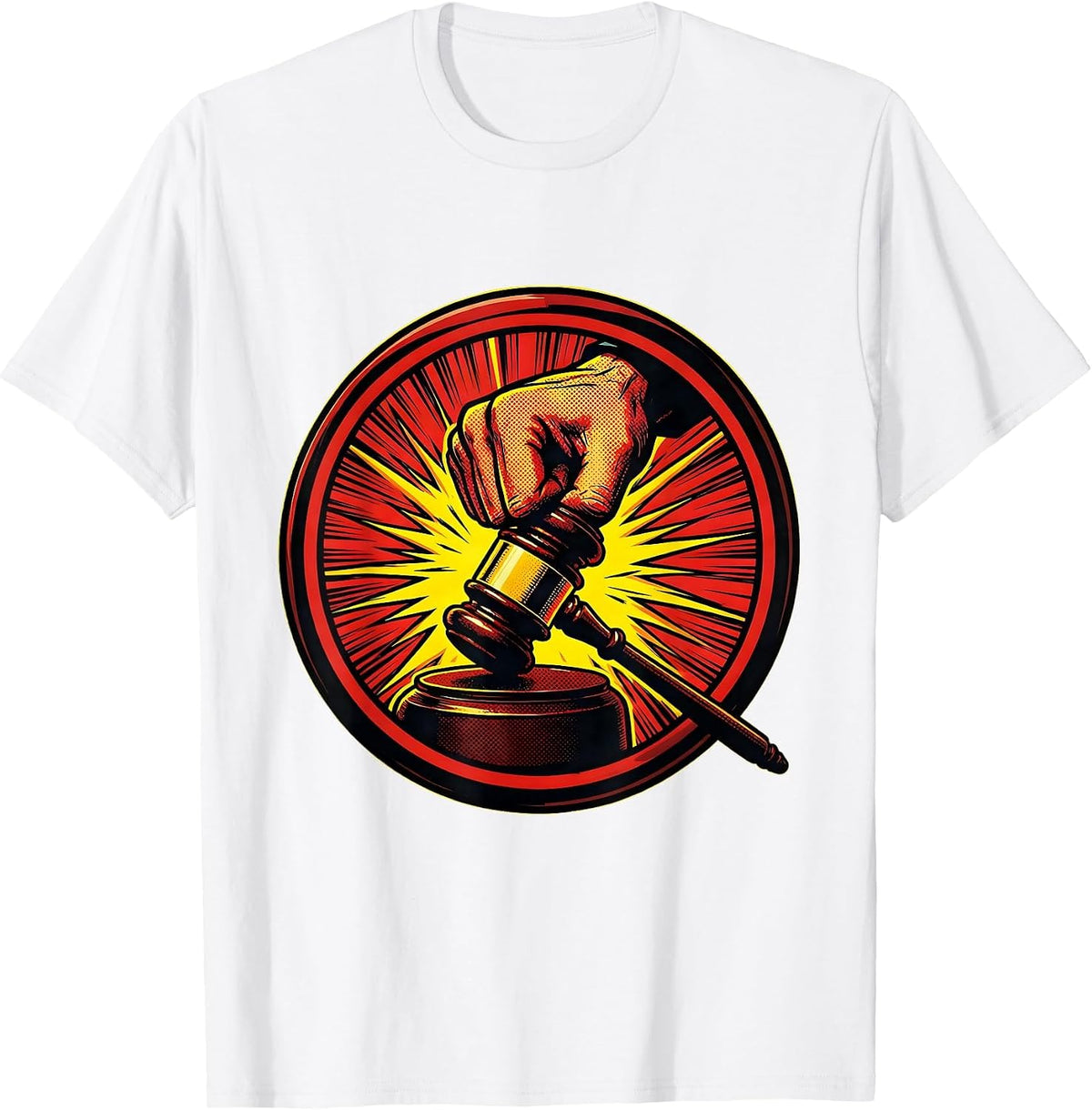 Men's Prove Me Wrong Courtroom Gavel Strike Design T-Shirt - White