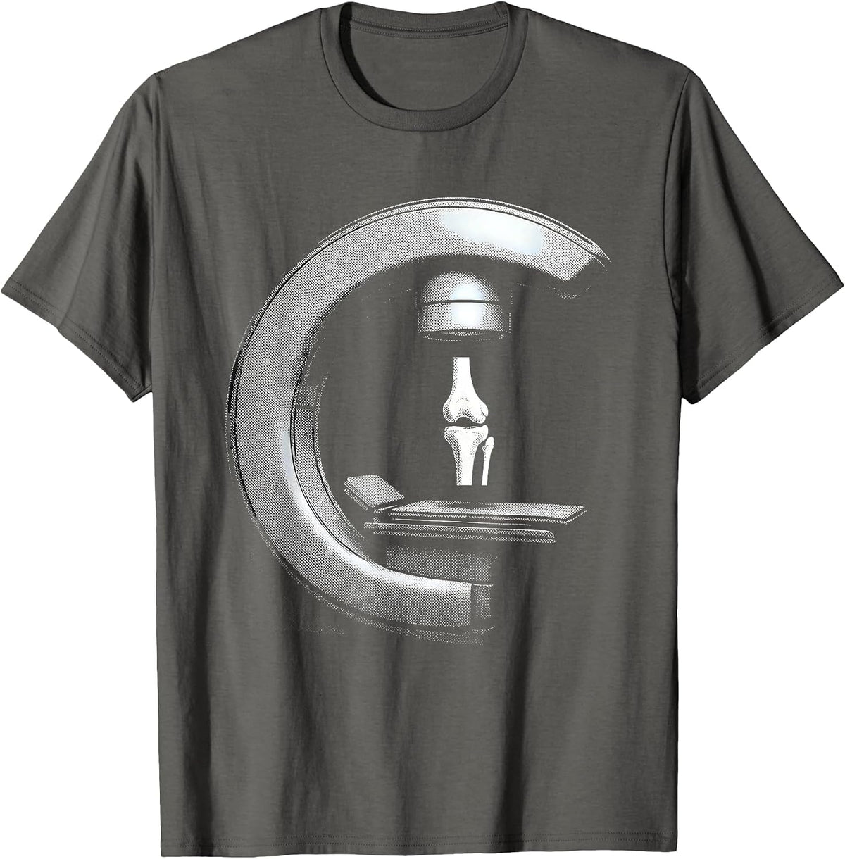 Closed C-Arm Fluoroscopy Radiology Tech Humor T-Shirt - Asphalt Grey