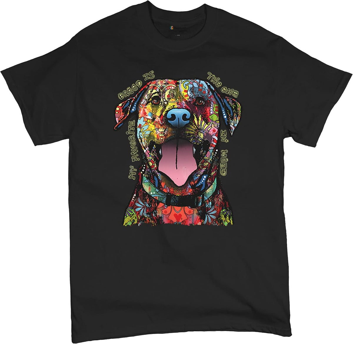 My Favorite Breed is The One in Need T-Shirt Dean Russo Dog Men's Tee - Black