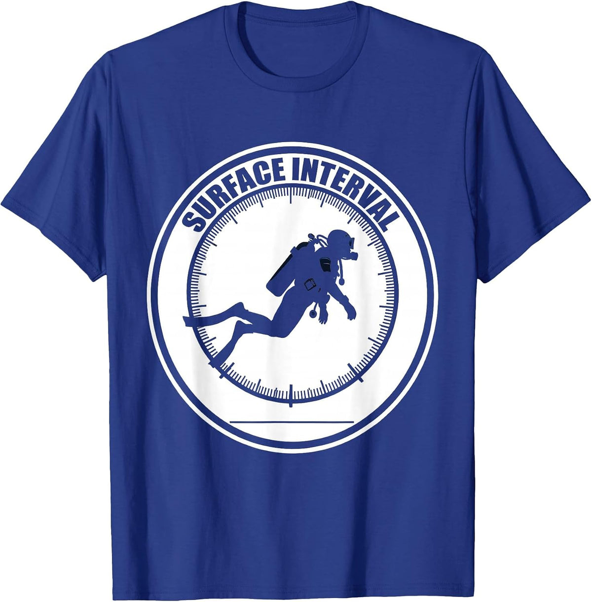 Surface Interval Vintage Scuba Diving Enthusiast T-Shirt - Royal Blue