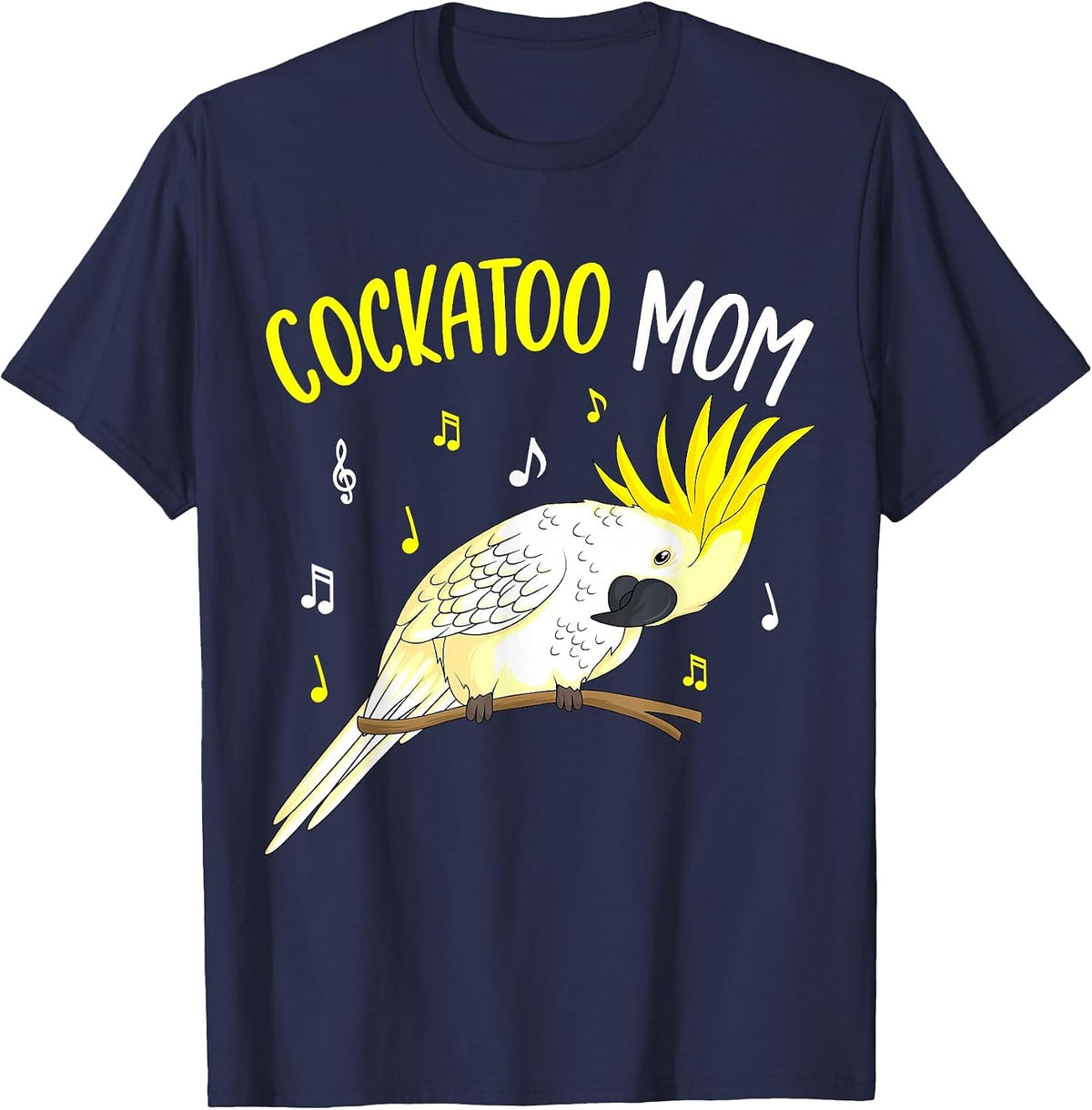 Cockatoo Mom Funny Parrot Bird Women T-Shirt - Navy Blue