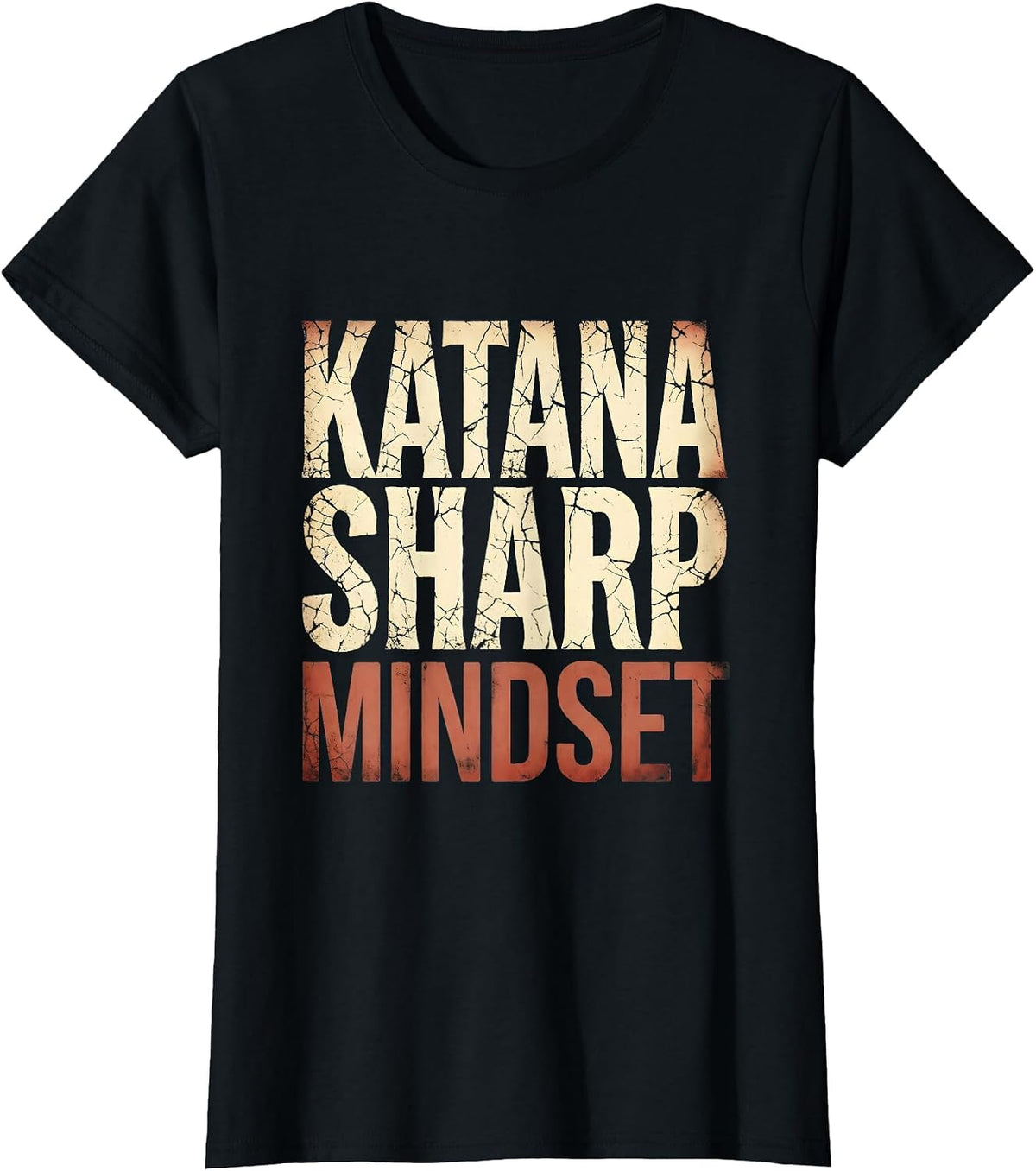 Katana Sharp Mindset Japanese Warrior Design T-Shirt - Black