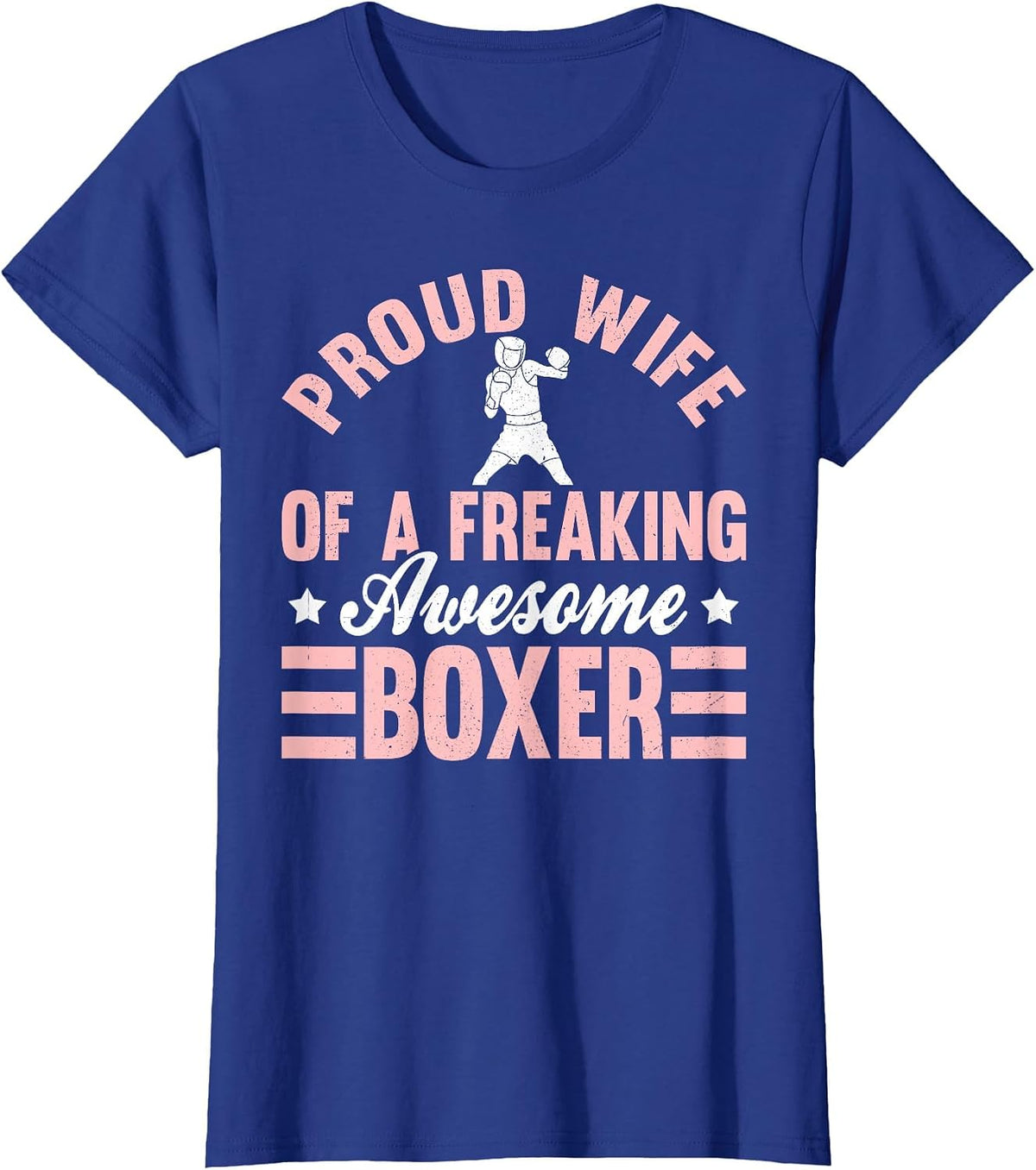 Boxer Boxing Wife T-Shirt - Royal Blue