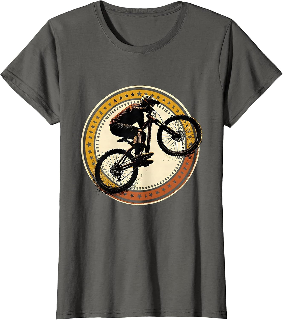 Women's Mountain Bike Crash Seal Biker Humor Gift T-Shirt - Asphalt Grey