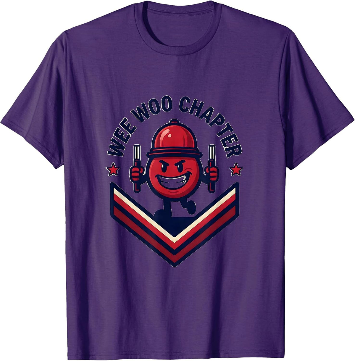 Wee Woo Chapter Funny EMT Paramedic EMS Crew Gag Humor T-Shirt - Purple