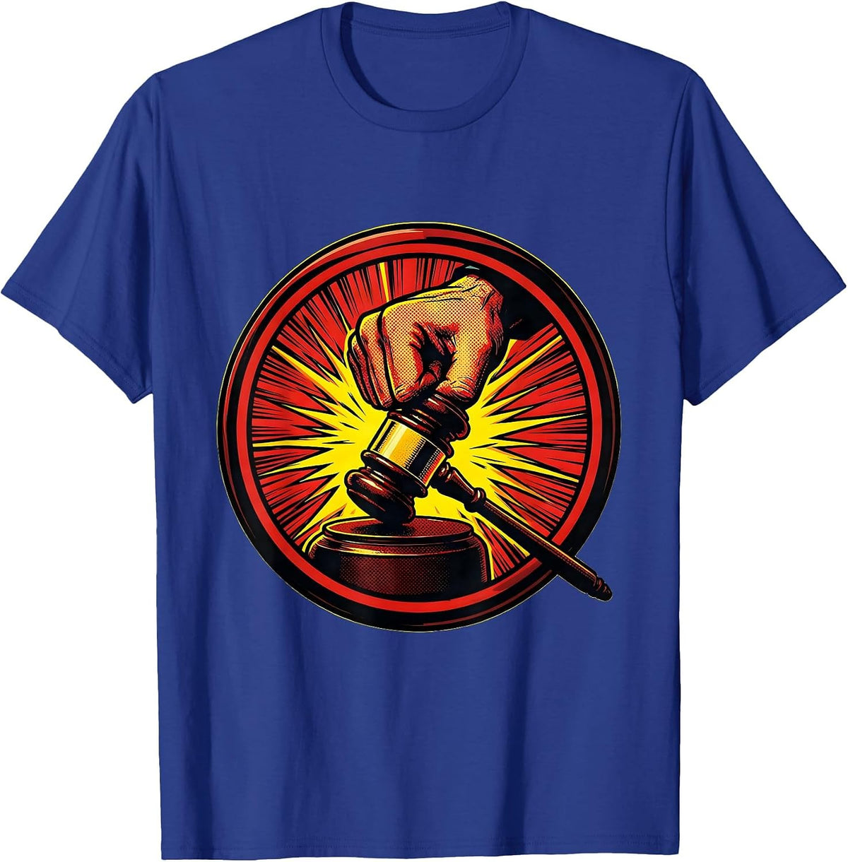 Men's Prove Me Wrong Courtroom Gavel Strike Design T-Shirt - Royal Blue