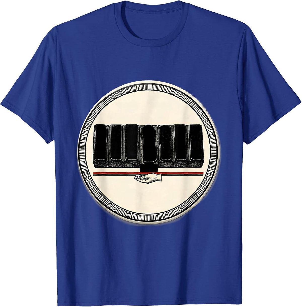 Men's Abstract Dyslexia Awareness Badge T-Shirt - Royal Blue