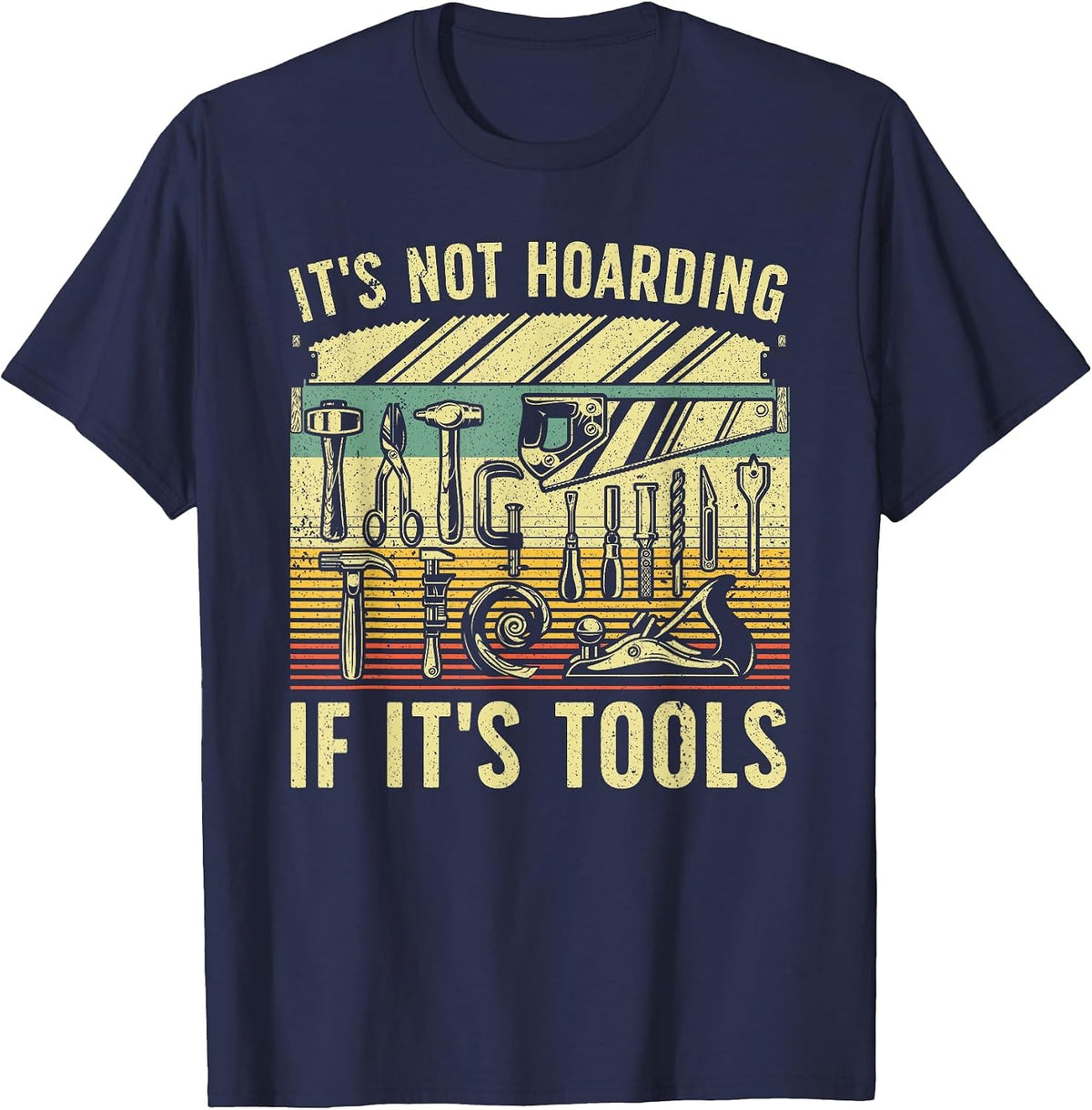 Funny Woodworker Art for Men Carpenter Wood Working Tools T-Shirt - Navy Blue