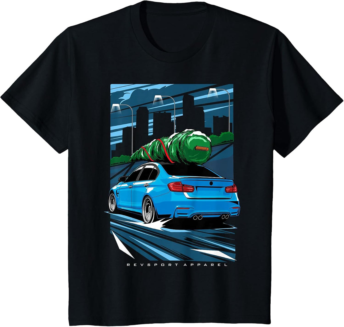F80 M3 Christmas Tree T-Shirt - Black