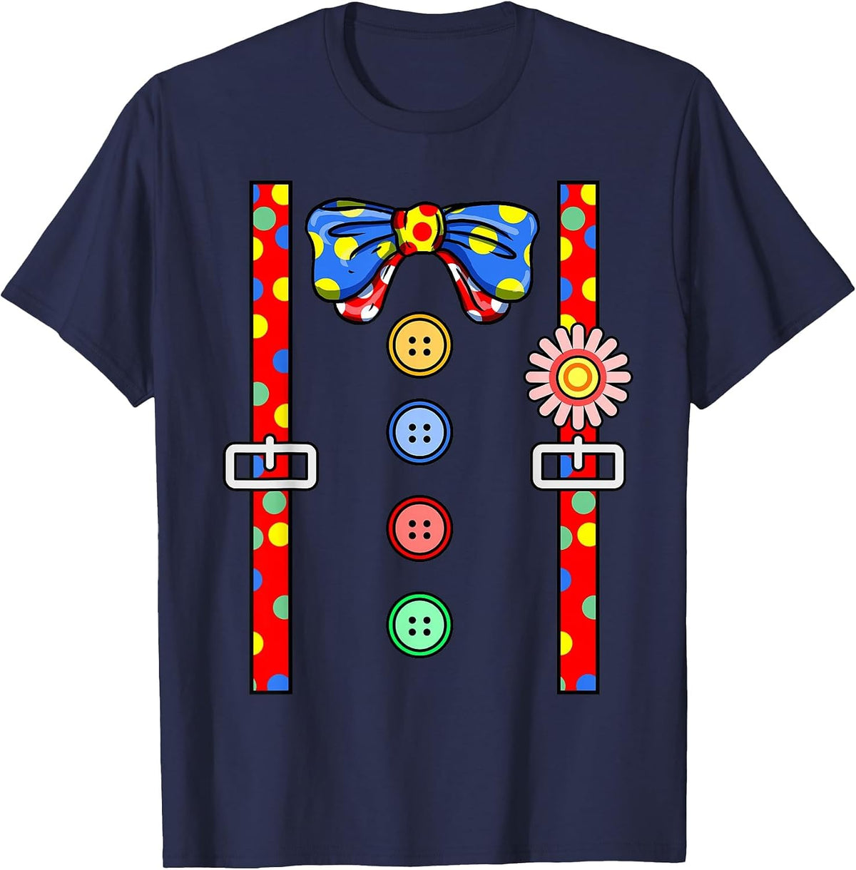 Clown Costume Halloween T-Shirt - Navy Blue